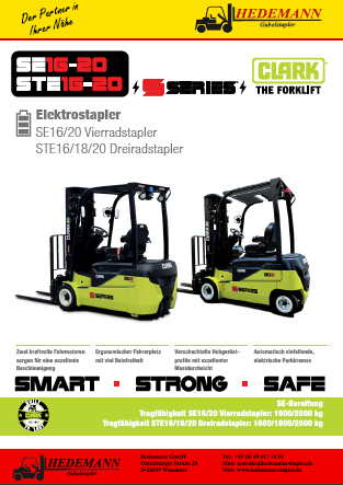 CLARK Elektrostapler Broschüre STE16-20
