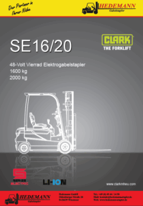 CLARK Elektrostapler Datenblatt SE16-20