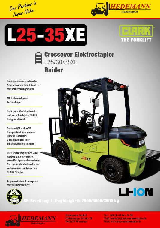 CLARK ElektrostaplerBroschüre L25-35XE