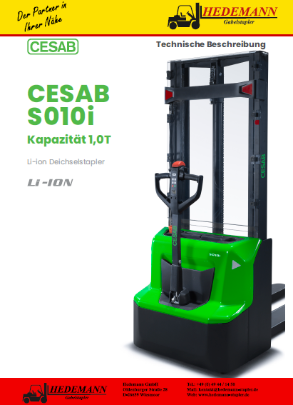 Cesab Hochhubwagen S010i Datenblatt